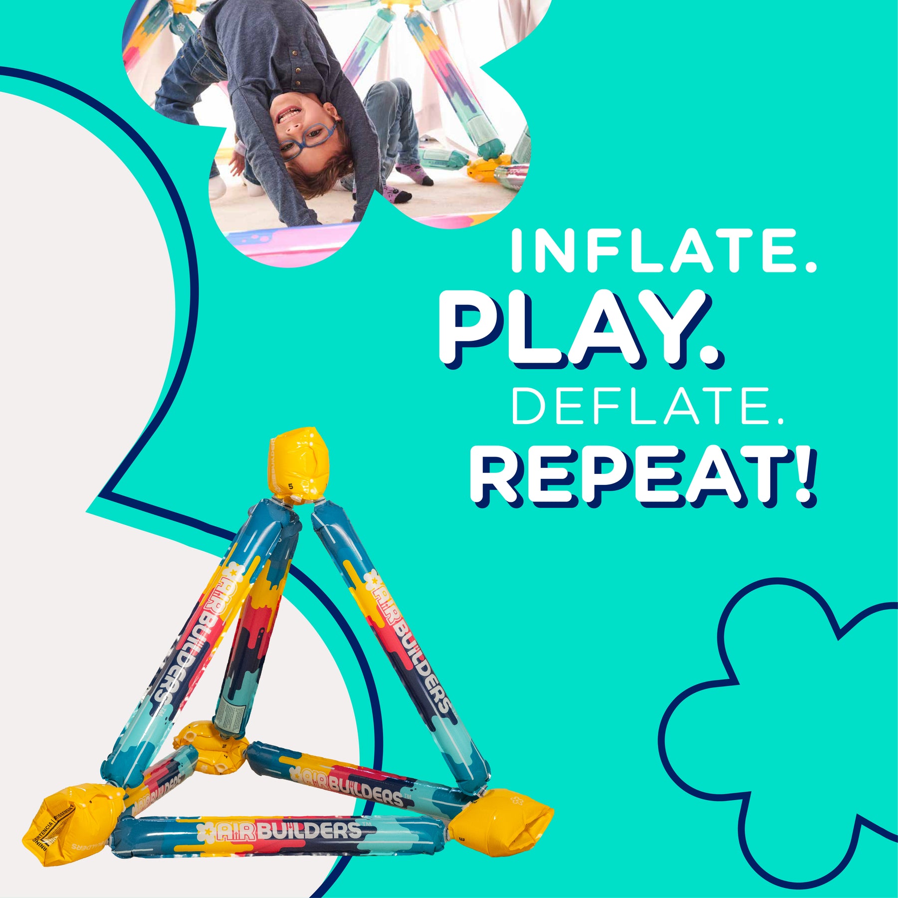 AirBuilders 22-Piece Expansion Set - Snap, Inflate & Play!