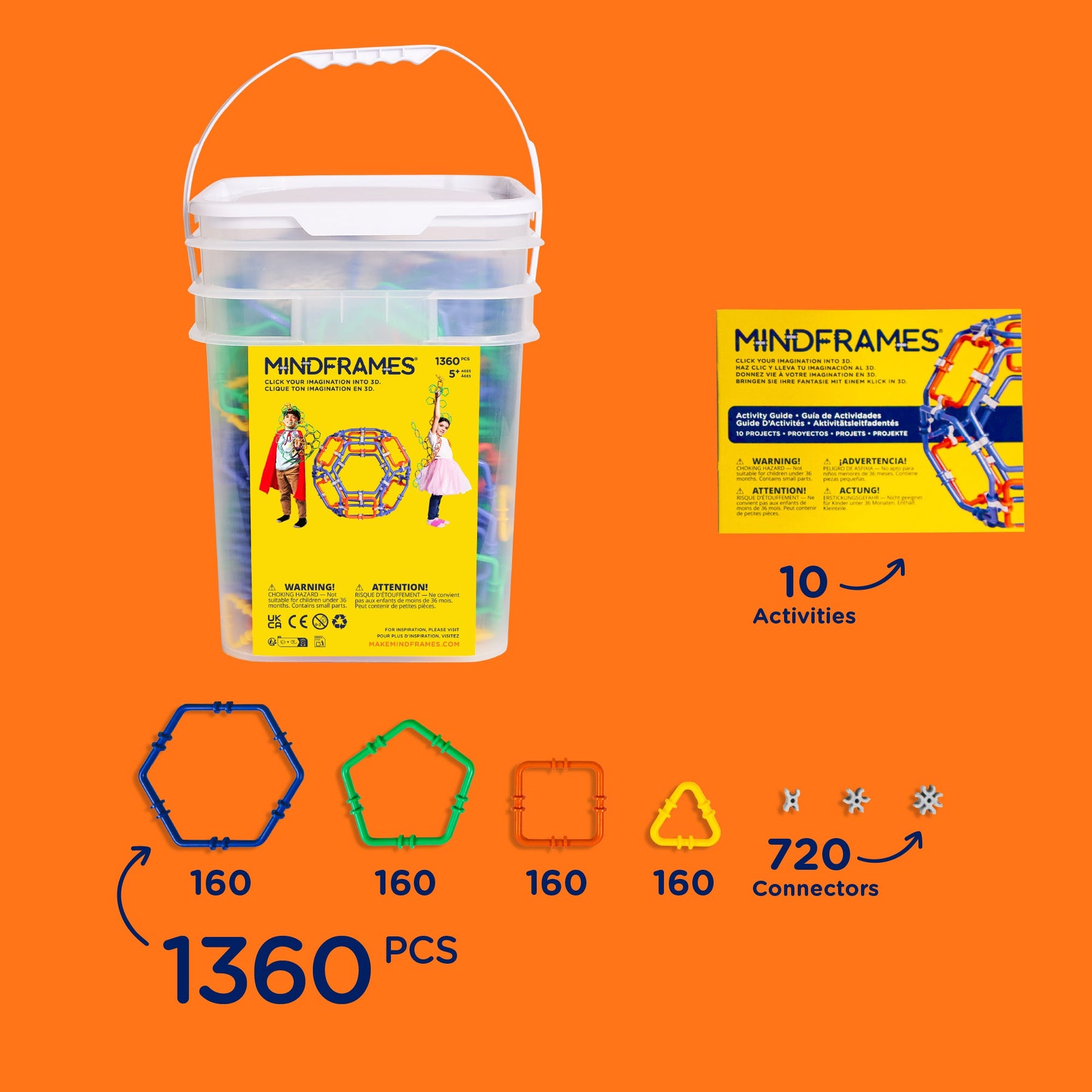 MindFrames Click ’n’ Create - Maker Wearable Construction Set (1360 pc)